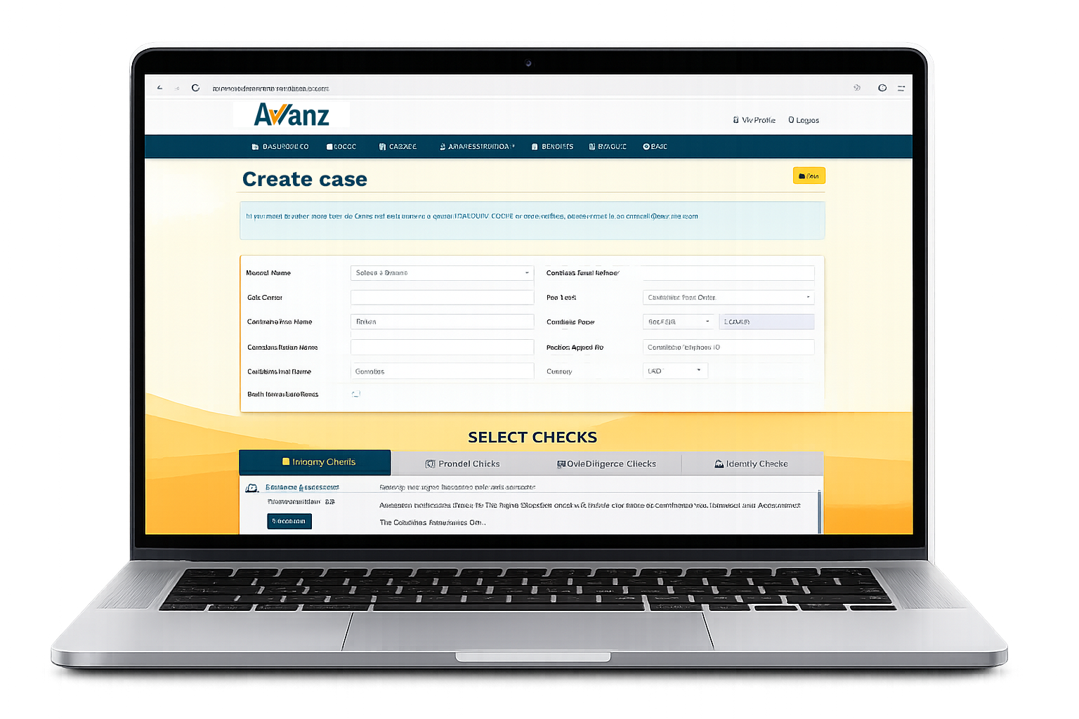 Avvanz ScreenGlobal platform — background checks across 150+ countries for Australian employers